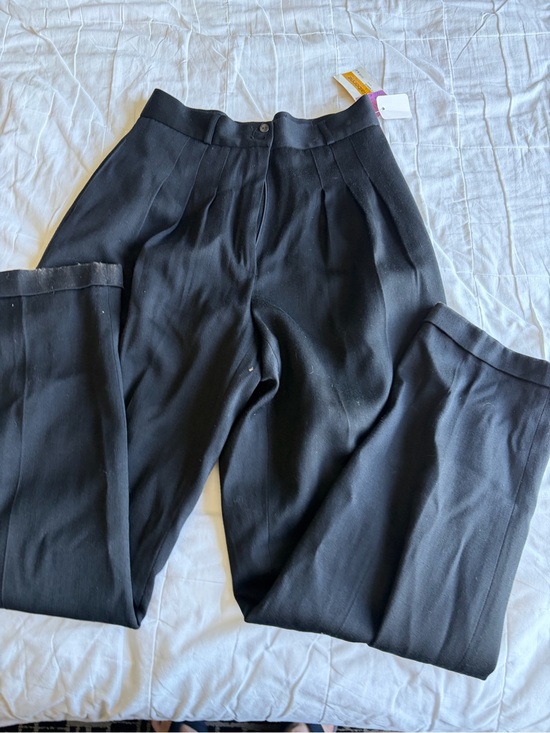 Liz Claiborne Pants - Liz Claiborne Black Wool-Blend Dress Pants